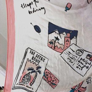 Kate Spade Travel Scrapbook scarf 30" x 81"